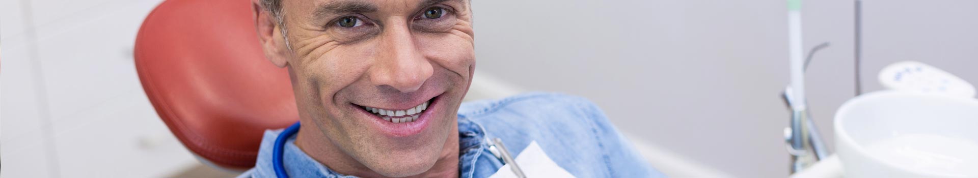 A man ready for dental bridges treatment